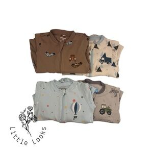 😴 Tuffy & Pekkle One Piece Zip Sleepers Bundle (4 pcs) size 6 Months